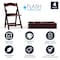 Flash Furniture Mahogany Resin Folding Chair, PK4 4-LE-L-1-MAH-GG - alternate 2